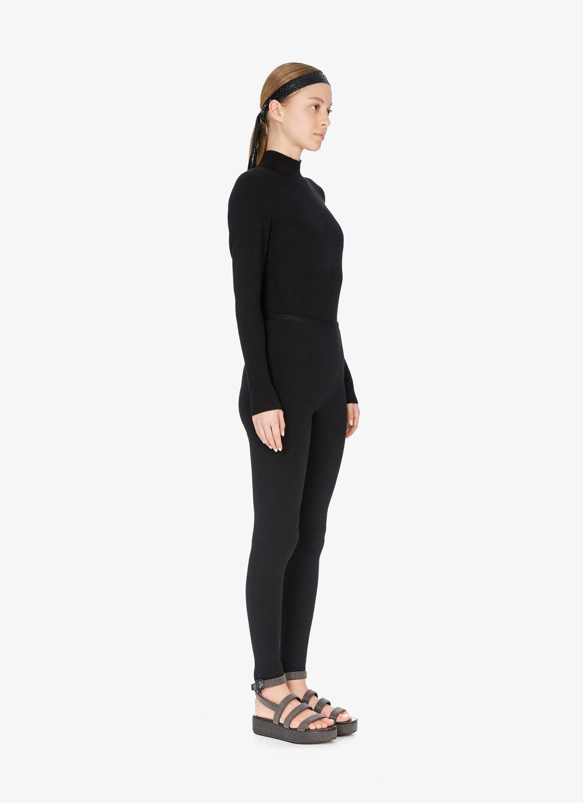 SANDALS VEAU2 ROCAILLE BLACK ALAÏA BLACK  SANDALS VEAU2 ROCAILLE BLACK